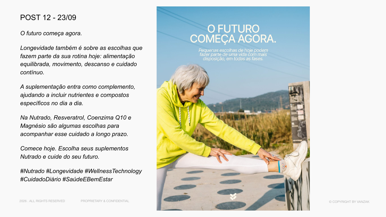 Peça de longevidade do planejamento Nutrado de outubro de 2026